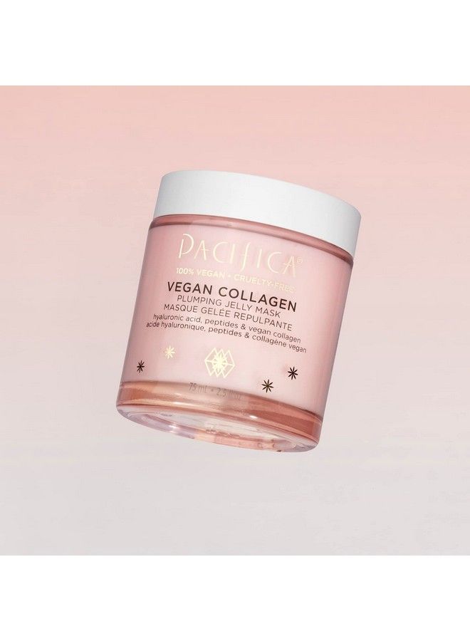 Pacifica قناع الكولاجين النباتي المرطب للعناية بالبشرة، حمض الهيالورونيك، تركيبة جل مرطبة للغاية، علاج ليلي للبشرة الزجاجية، نباتي وخالٍ من القسوة - Image 4