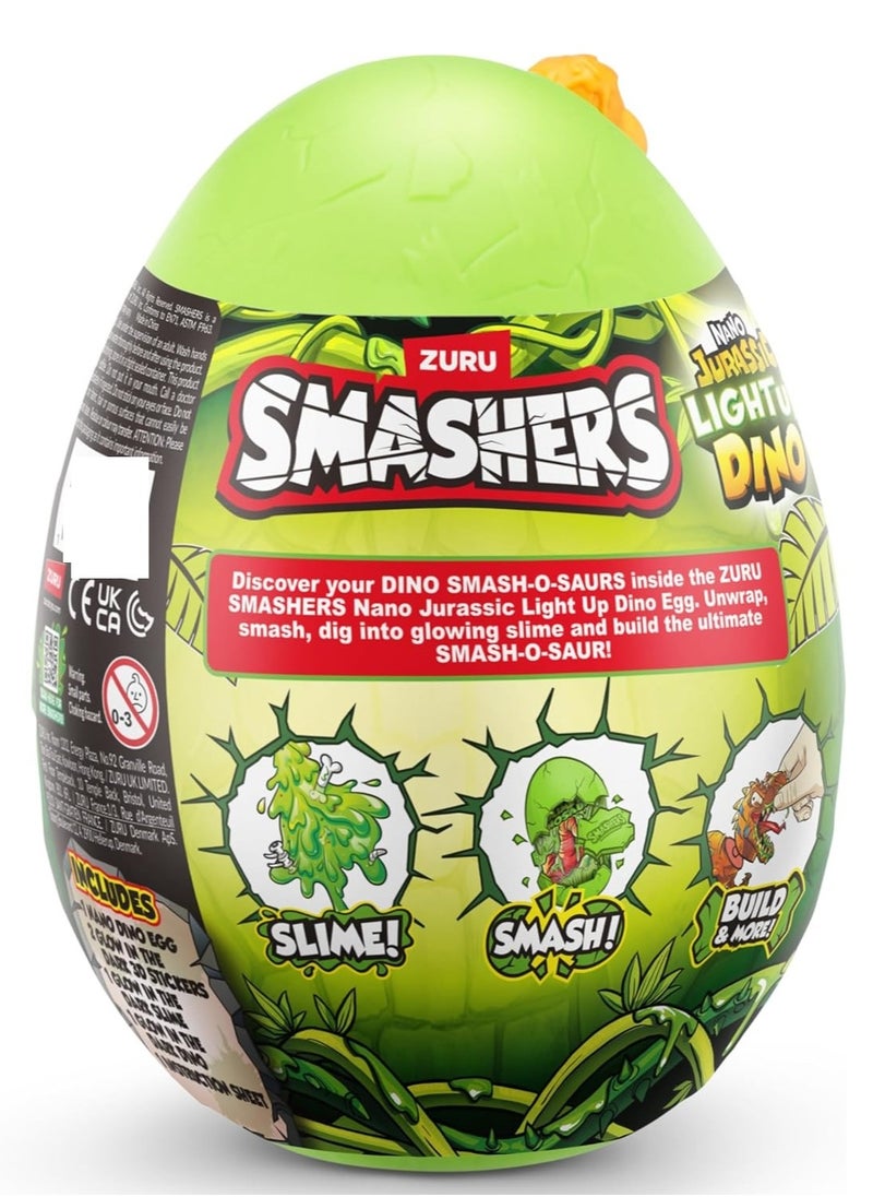 ZURU - Zuru Smashers Nano Jurassic Light Up Dino Egg - Assorted/Style May Vary - Image 1
