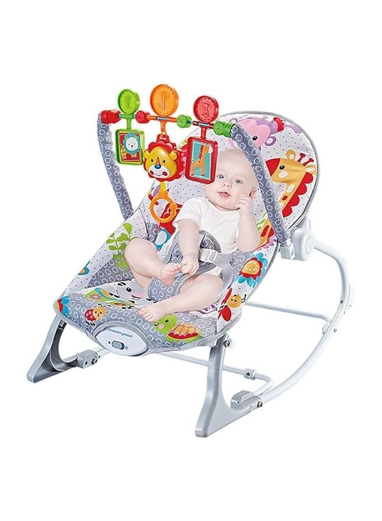 BLOOMING TIME Baby Bouncer And Rocker Chair With Soothing Vibrations Multi Position Recline - Image 1