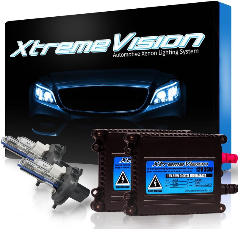 XTREME VISION Xtremevision 35W DC Xenon Bundle with Slim Ballast and H4/9003 6000K Light Blue Xenon Bulbs - Image 1