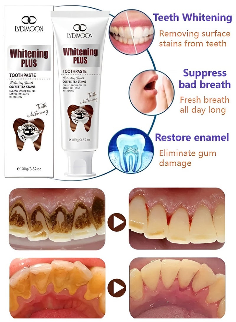 LYDIMOON Teeth Whitening Toothpaste for Coffee and Tea Stains 100g - Image 5