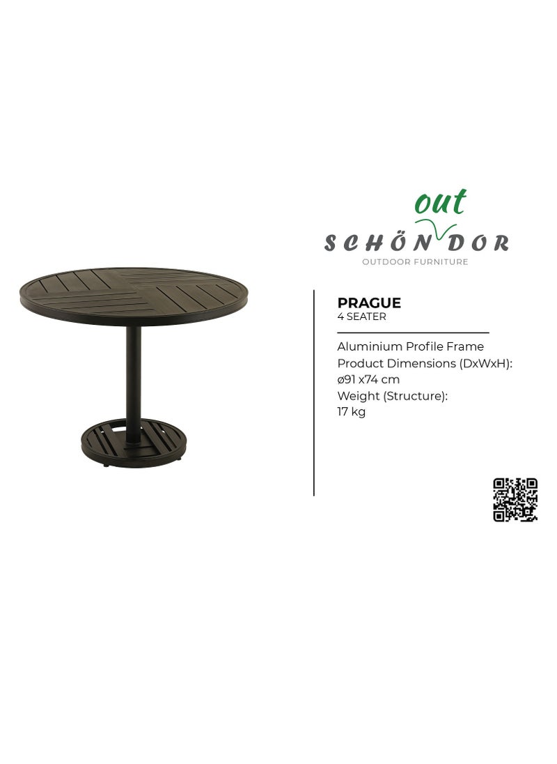 Schondor Furniture Milan & Prague | 4 Seaters |Outdoor Furniture | Outdoor Dining Set | Tables & Chairs | Made in Aluminum Cast | Patio | Garden | Backyards | Perfect for Any Outdoor Space  - Image 4