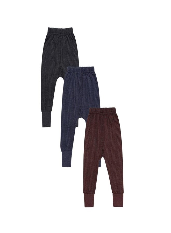 TIXY Baby Boys/Girls Woollen Thermal Pyjamas/Pants - Warm & Cozy for Infants/Toddlers (0 Months to 4 Years) - Winter Essential! Multicolour - Image 1