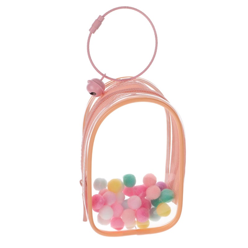 Clear PVC Doll Display Case with Bell Ring High Transparency Mini Figure Storage Bag - Image 2