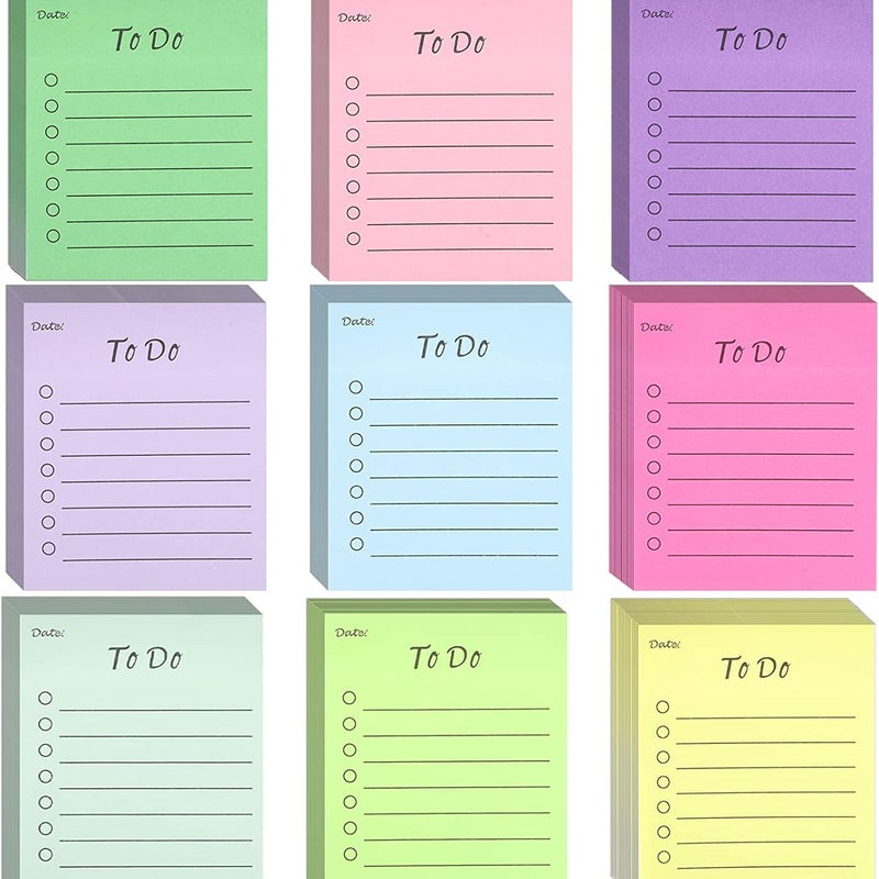 توفير فوري من ورق فوسفوري متعدد الألوان، ملصقات لاصقة، ملاحظات لاصقة قوية، ملاحظات لاصقة إبداعية، مخطط - Image 2