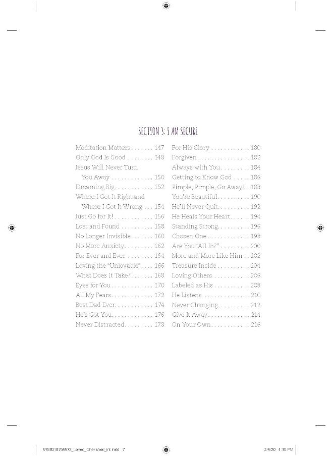Loved and Cherished: 100 Devotions for Girls  - Image 4