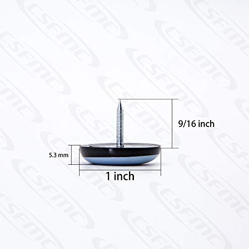 CSFMC Teflon Furniture Sliders Pads,Table/Chair/Cabinet/Sofa Small Size PTFE Glides,Nail on Furniture Legs by Protect The Floor,Heavy Duty Furniture Sliding Block (1 inch(25mm) Base 20 Pack) - Image 2