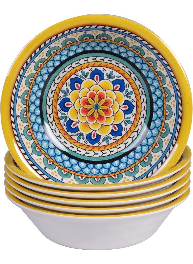 Certified International طقم أدوات مائدة ميلامين بورتوفينو المعتمد من 12 قطعة خدمة لـ 4 متعدد الألوان - Image 4