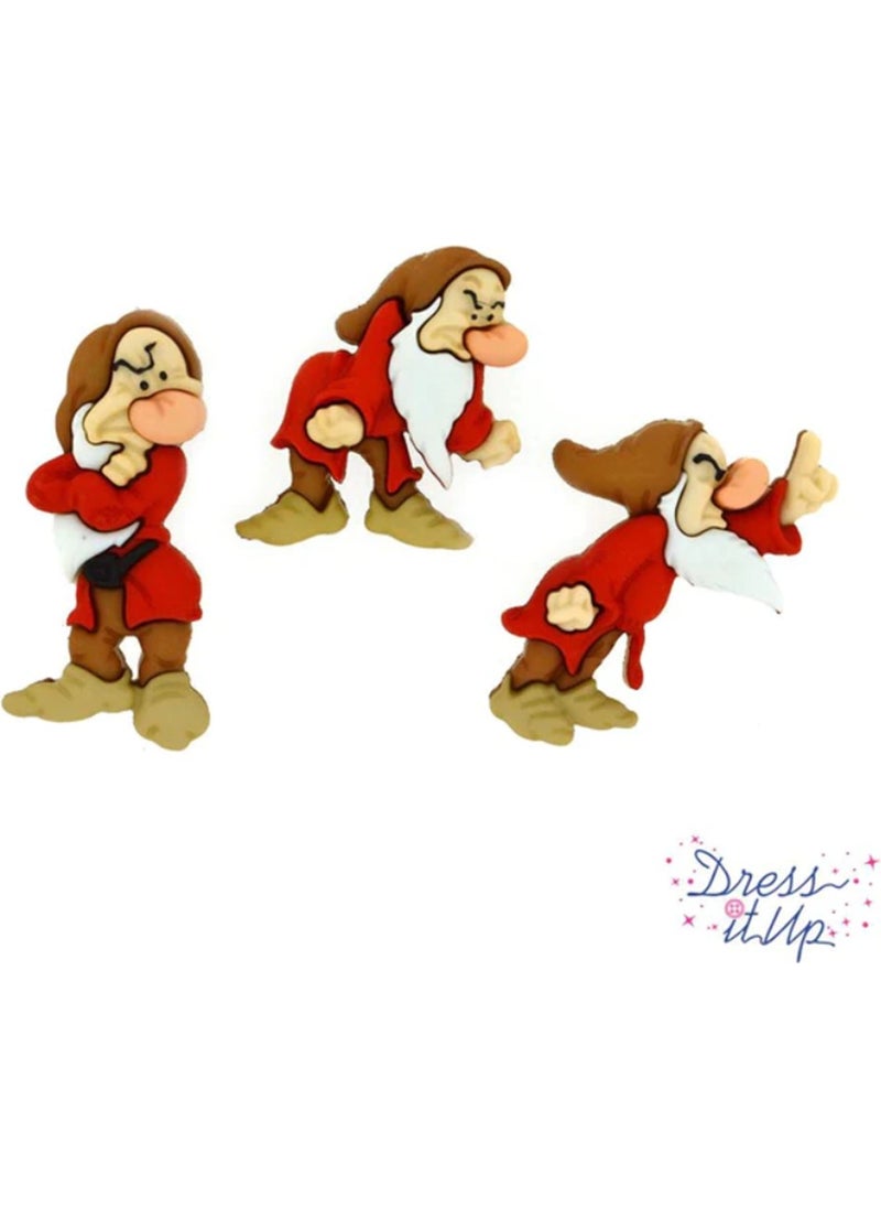 Dress It Up Decorative Toy Figure Button 7721 | Disney Special Series 