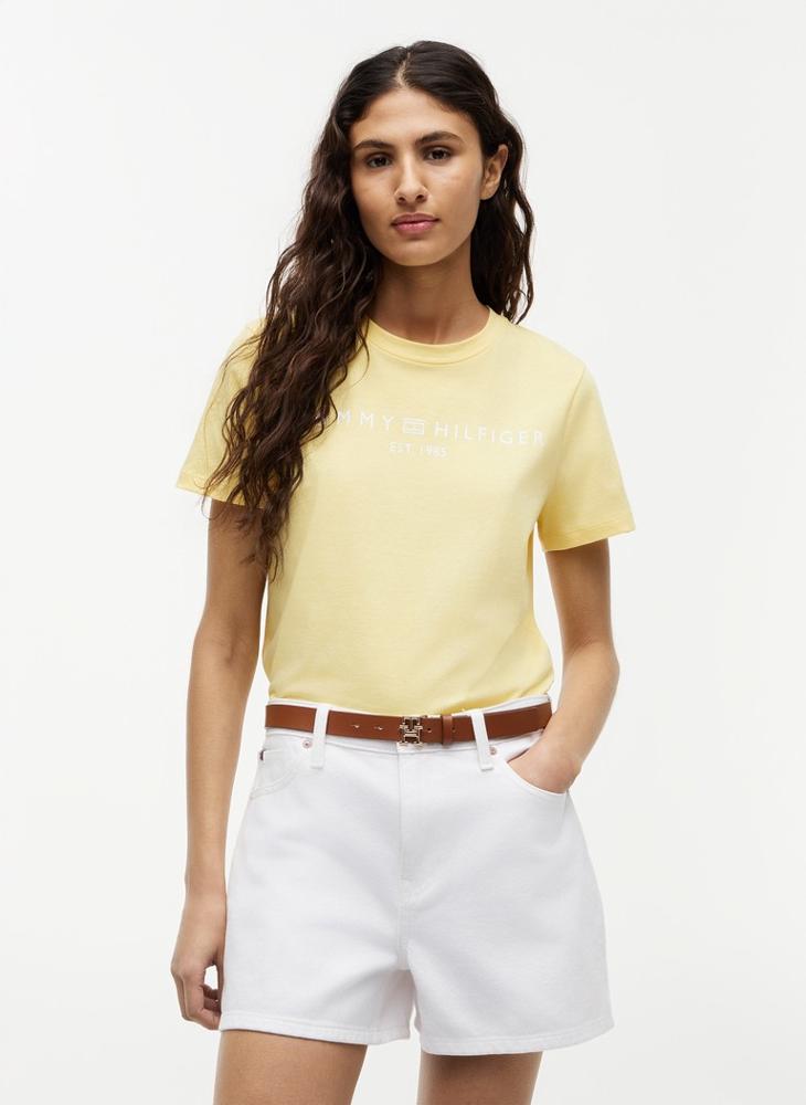 TOMMY HILFIGER Logo Jersey Crew Neck T-Shirt - Image 1