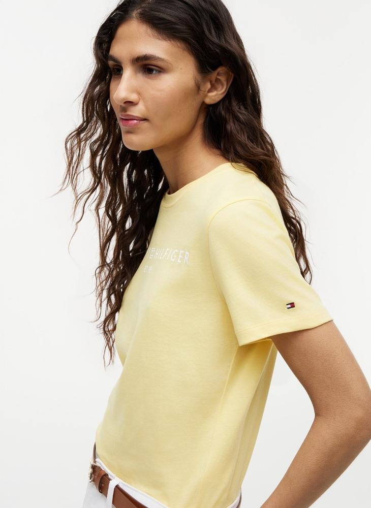 TOMMY HILFIGER Logo Jersey Crew Neck T-Shirt - Image 3