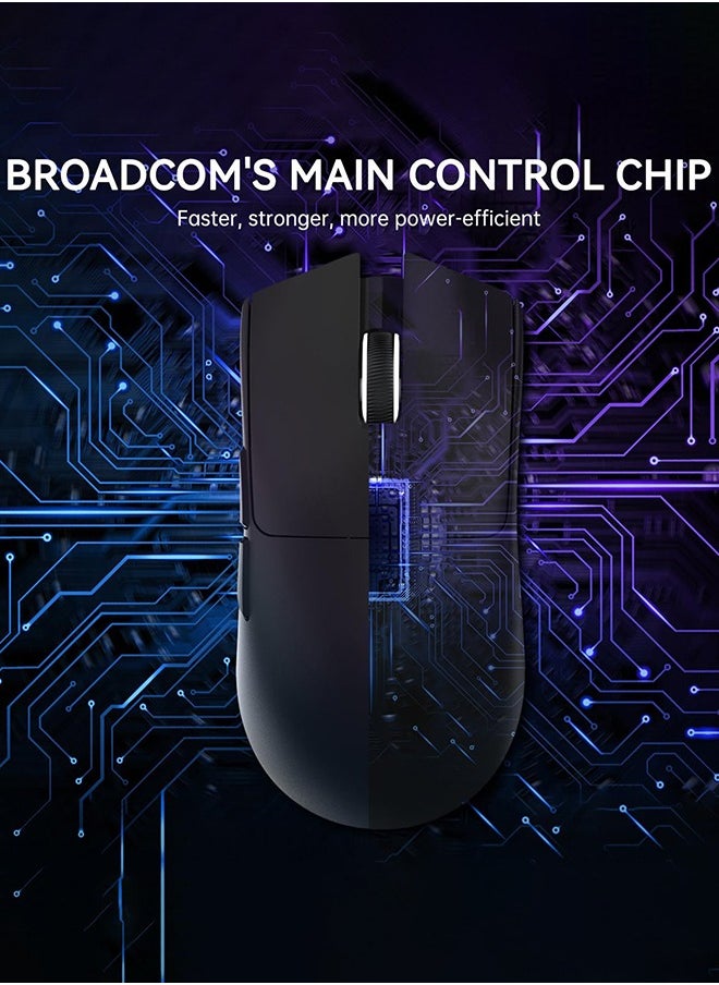 Attack Shark - X11 Lightweight Wireless Gaming Mouse with RGB Charging Dock,Tri-Mode-2.4G/USB-C Wired/BT,22K DPI,PAW3311 Optical Sensor,HUYU Switch,7 programmable Buttons for PC/Mac(Black) - Image 1