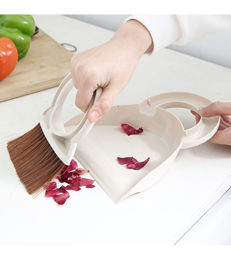 Coffee Color Desktop Cleaning Broom Dustpan Set Keyboard Brush Multifunctional Shovel - Image 2