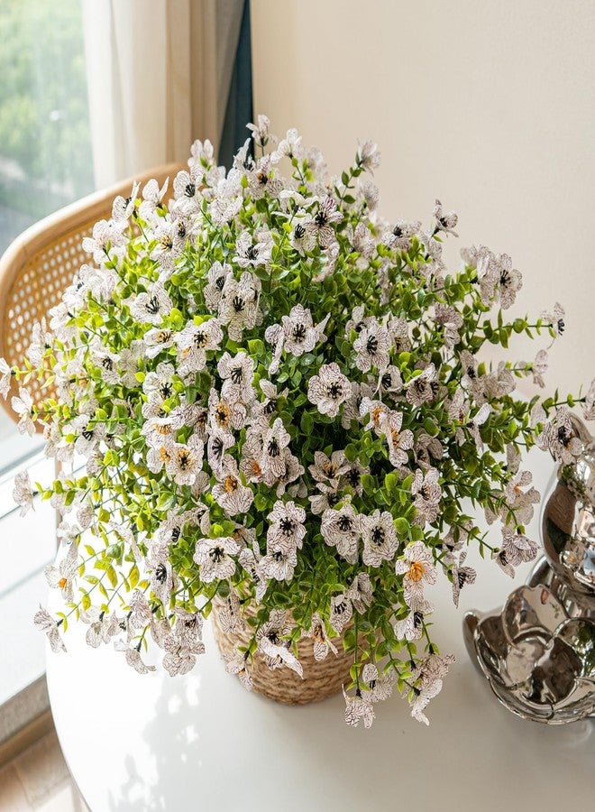 DUYONE Artificial Flowers Outdoor,UV Resistant Realistic Garden Artificial Plants,Bright 16 Bundles No-Fade Veranda Fake Faux Flowers,for Porches Patios Walkway Gardens Decor-White - Image 1