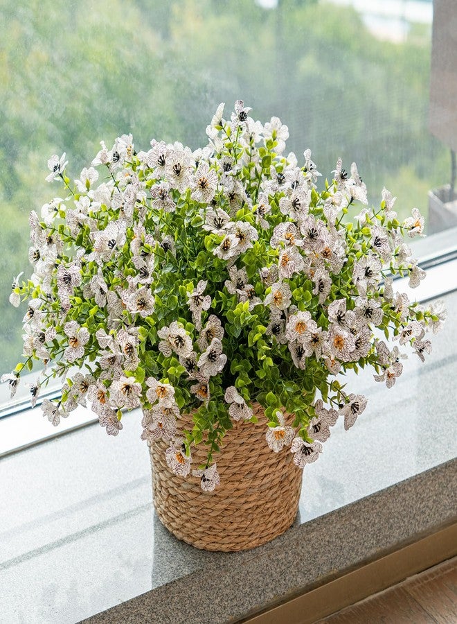 DUYONE Artificial Flowers Outdoor,UV Resistant Realistic Garden Artificial Plants,Bright 16 Bundles No-Fade Veranda Fake Faux Flowers,for Porches Patios Walkway Gardens Decor-White - Image 3