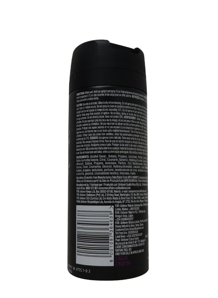 أكس عبوتين من أكس إكسايت مزيل العرق للجسم بخاخ برائحة جوز الهند والفلفل الأسود 150 مل - Image 2