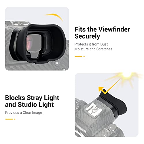 Kiorafoto EOS R6 Mark II R6 R5 R5C Eyecup Eyepiece，Soft Silicon Extended Camera Eye Cup Viewfinder Special Designed for Canon EOS R6 Mark II R6 R5 R5C R5 C Full-Frame Mirrorless Camera - Image 4