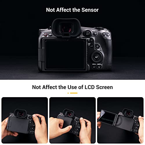 Kiorafoto EOS R6 Mark II R6 R5 R5C Eyecup Eyepiece，Soft Silicon Extended Camera Eye Cup Viewfinder Special Designed for Canon EOS R6 Mark II R6 R5 R5C R5 C Full-Frame Mirrorless Camera - Image 5