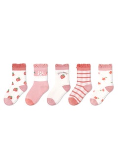 5 pairs of children's socks thin cute cartoon baby socks cotton