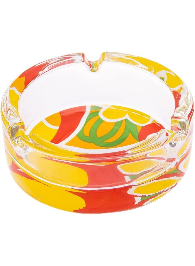 AKDC Glass Ashtray Round L(10CM) XW(10CM) XH(4CM) Transparent - Image 3