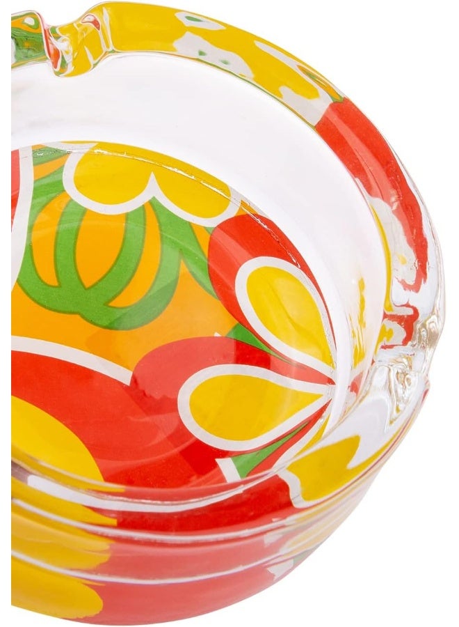 AKDC Glass Ashtray Round L(10CM) XW(10CM) XH(4CM) Transparent - Image 2