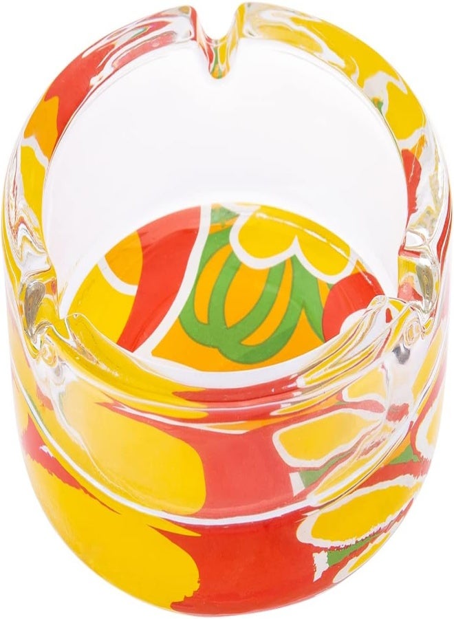 AKDC Glass Ashtray Round L(10CM) XW(10CM) XH(4CM) Transparent - Image 5