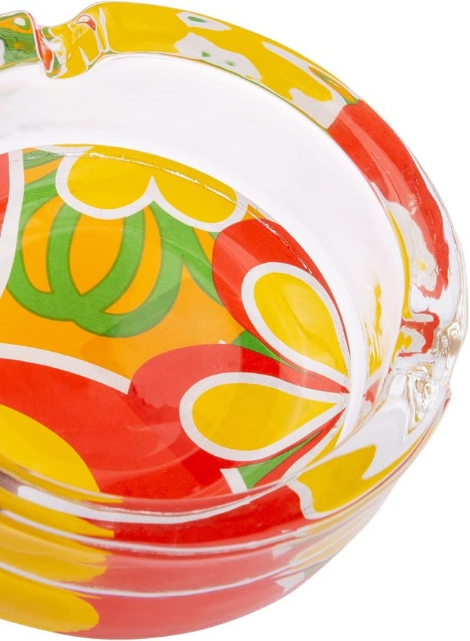 AKDC Glass Ashtray Round L(10CM) XW(10CM) XH(4CM) Transparent - Image 4