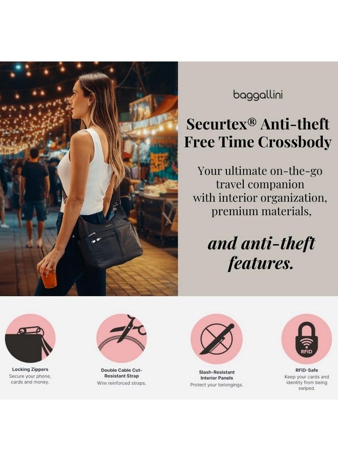 باجاليني حقيبة كتف نسائية من Baggallini Securtex مضادة للسرقة - حقيبة يد هوبو مضادة للسرقة مزودة بخاصية تحديد الهوية بموجات الراديو مع سحاب للقفل - Image 1