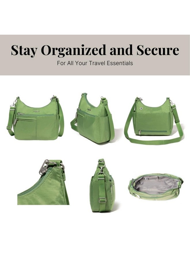 باجاليني حقيبة كتف نسائية من Baggallini Securtex مضادة للسرقة - حقيبة يد هوبو مضادة للسرقة مزودة بخاصية تحديد الهوية بموجات الراديو مع سحاب للقفل - Image 4