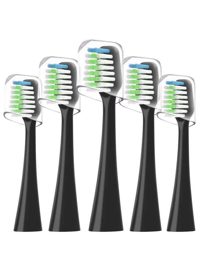 Othanary Sonic Replacement Toothbrush Heads Compatible with Waterpik Complete Care 9.0 (CC-01CD012-2) and 5.0 (WP-862, WP-872, WP-877, WP-882, WP-892) Electric Toothbrush,5 Count (Black) - Image 1