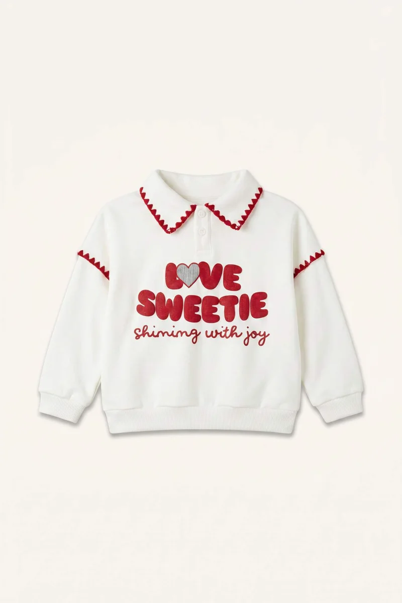 Polo Collar Sweatshirt