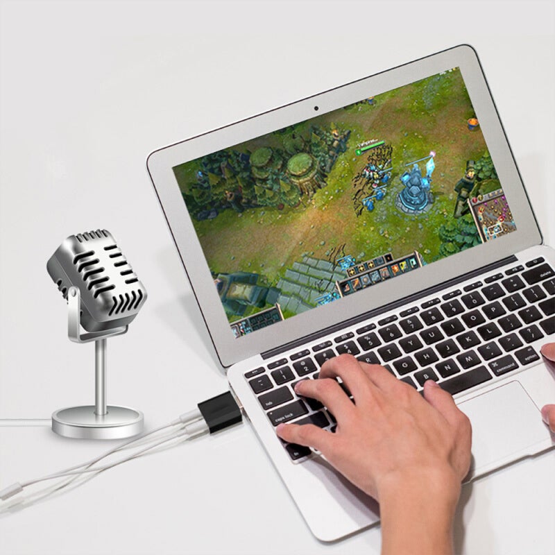 USB External Sound Card: Gold 2-Port Driver-Free Plug And Play - 3D 7.1-Channel Stereo Sound For Gaming Karaoke Voice Chat - Image 5
