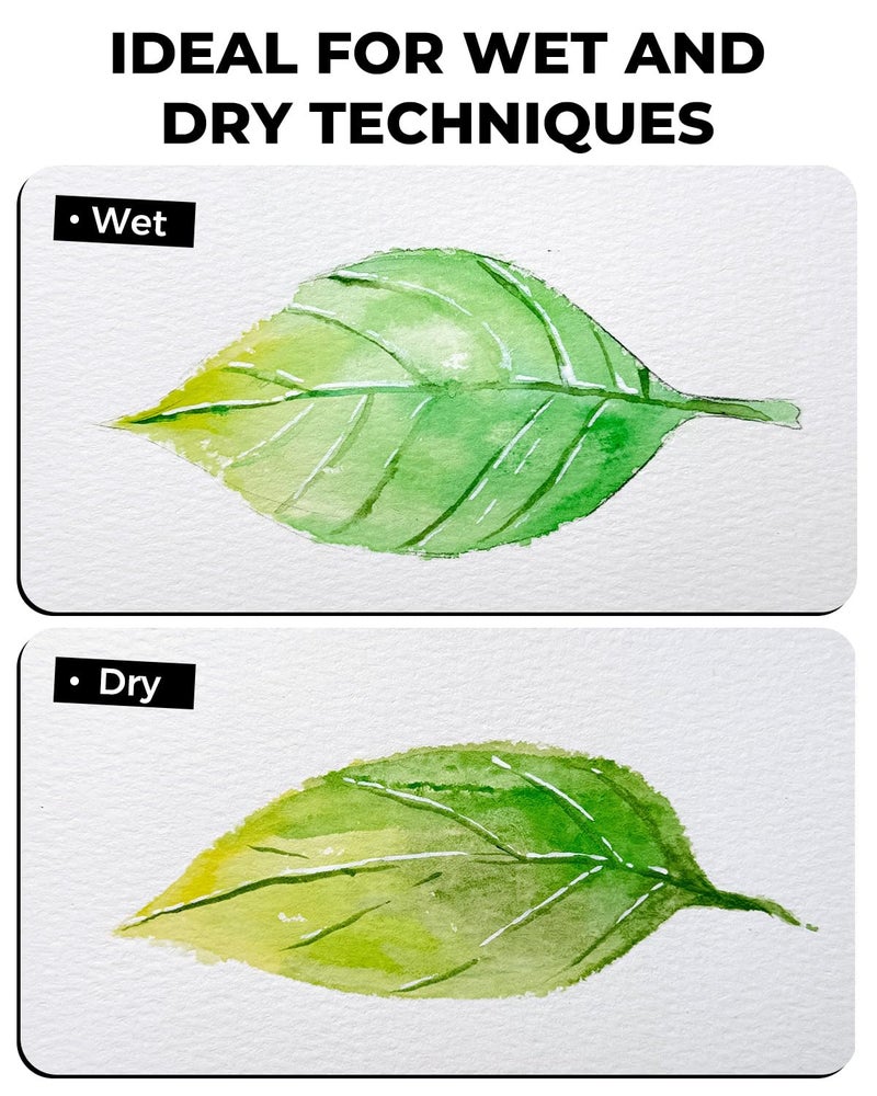 Jusart Watercolor Paper Pad 9"x12", 300gsm/140lb, Cold Press Water Color Paper, Acid-Free, for Wet & Dry Media, Watercolor, Gouache & Sketching, 20 Sheets, Perfect for Students and Artists - Image 5