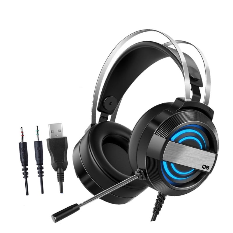 USB Gaming Headset With Microphone LED Light Comfortable For Long Use - Image 2