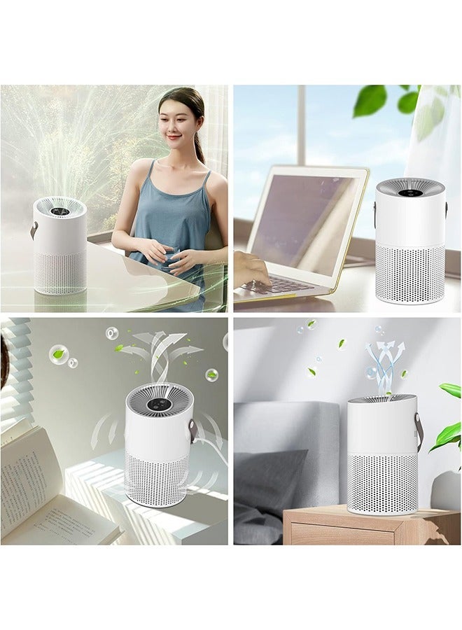 Captaintech Air Purifier, USB 360° HEPA Air Filter Cleaner with 3 Speed & Low Noise,Remove 99.97% Dust  Pollen Pet Dander Hair Smell, Purifies Max up to 71m²/H, for Bedroom Home Office - Image 4