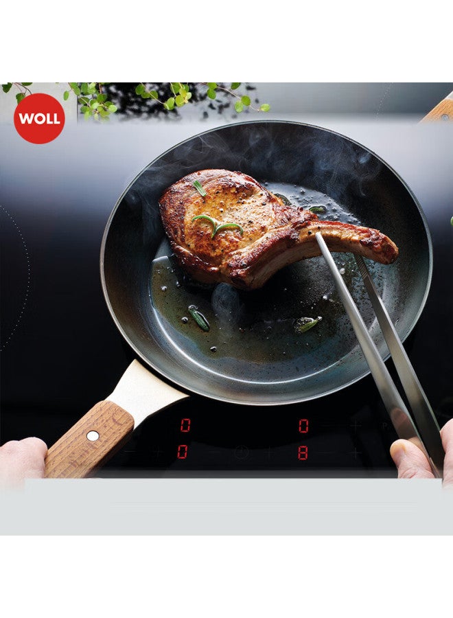 Woll Italian Imported Non-coated Flat Bottom Pan, Thick Carbon Steel Cast Iron Steak Pan, Flat Bottom Pan, 24cm - Image 2