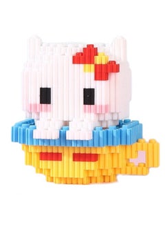 LELE BROTHER 630-Piece Cartoon Hello Kitty Building Bricks Set, 3D Puzzles Mini Cartoon Figures Building Toys Bricks Set, DIY Block Building Set, Assembling Building Block Suitable for Boys and Girls Aged 6 and Up  - Image 1