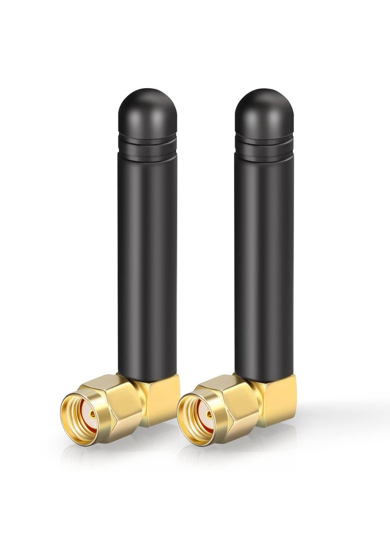 SYOSI - 6 Pcs Mini WiFi Antenna Aerial 2.4GHz 5GHz 2dBi MIMO Antenna with Right-angle RP-SMA Male Connector for WiFi Router Network Card USB Adapter Video Surveillance Monitor - Image 1