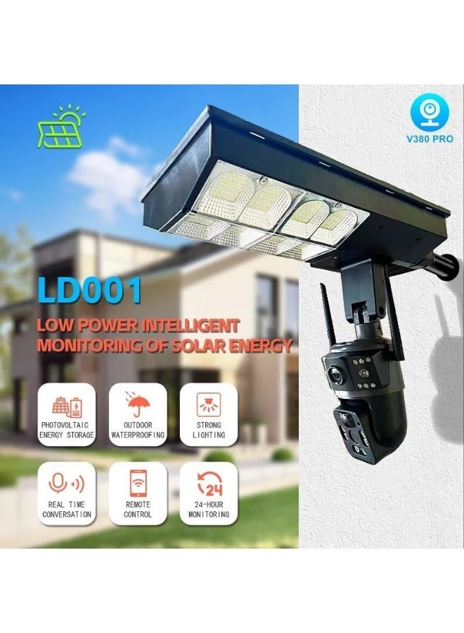 Denx Smart Solar Security Camera (Model DX3632) - 20000mAh Battery, Smart Tracking, Advanced Night Vision, IP65 Waterproof with Built-in LED Flashlight - Image 1