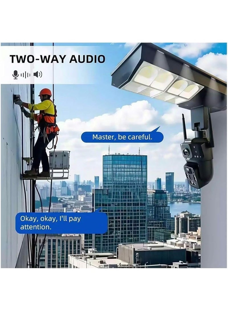 Denx Smart Solar Security Camera (Model DX3632) - 20000mAh Battery, Smart Tracking, Advanced Night Vision, IP65 Waterproof with Built-in LED Flashlight - Image 2