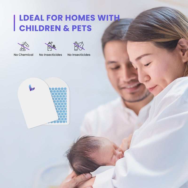 LiBa 3 Pack Glue Card Refill for LiBa Flying Insect Trap, Fruit Fly Traps for Indoors, Gnat Traps for House Bug Light Trap Indoor Replacement Glue Boards - Image 3