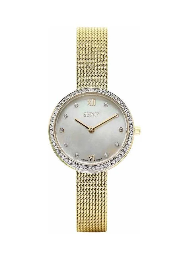 إكستاسي Ecstacy E20506-GMGMC Women's Analog Display Watch & Mesh Strap Gold