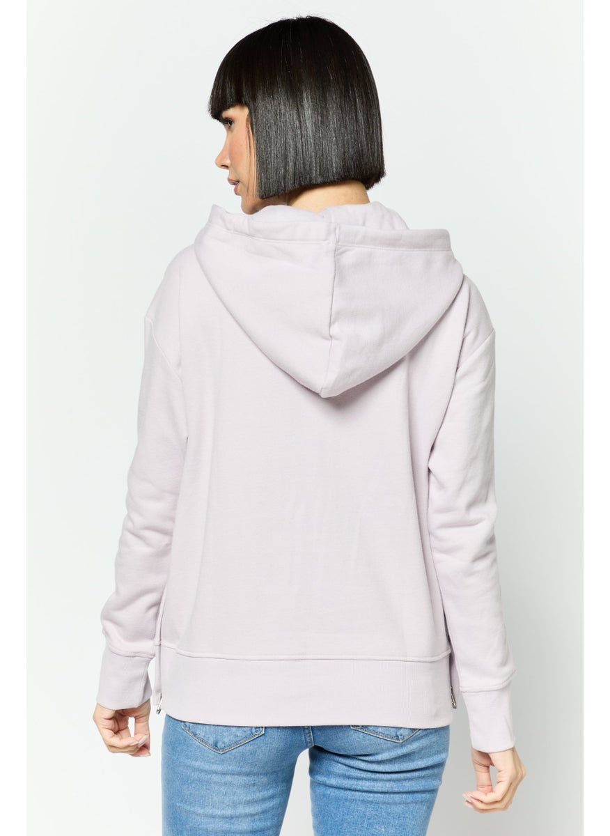 Women Hooded Solid Long Sleeve Sweatshirt, Lilac - pzsku/Z3CFB77419C94342DB835Z/45/_/1737642165/955b700f-e02e-4d40-873a-760170986dfc