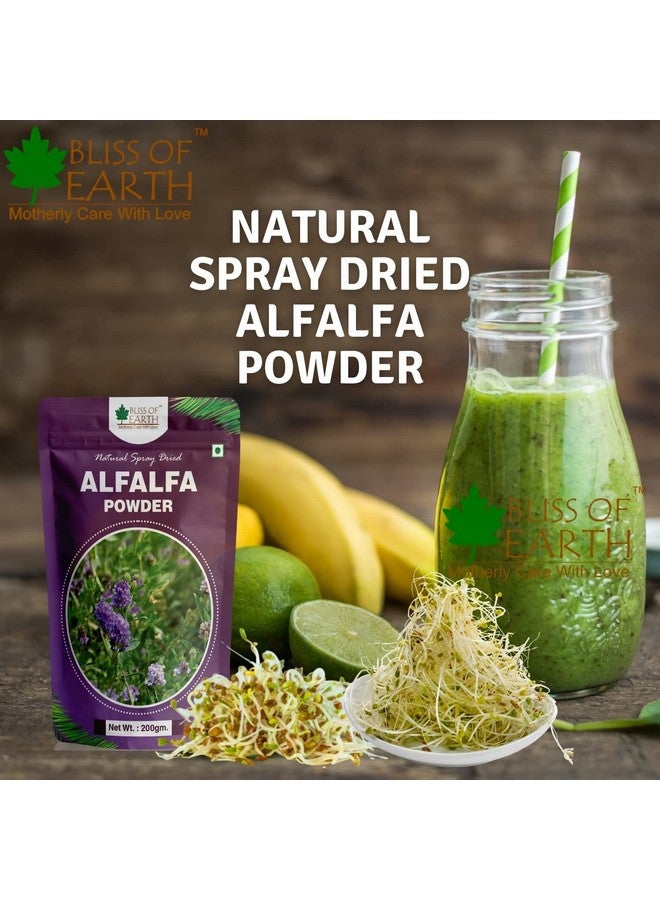 Bliss of Earth Combo of 200GM Alfalfa Grass Powder+99.8% REB-A Purity Stevia Powder Natural & Sugarfree 200GM Pack of 2 - Image 2