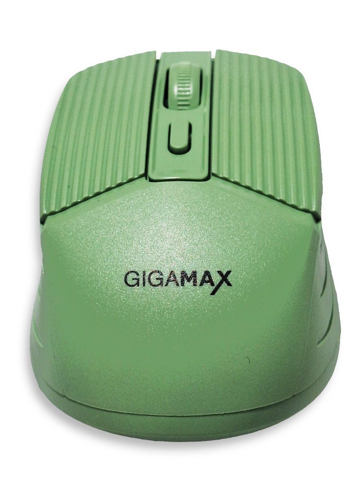 Gigamax - Wireless Desk office Mouse, G-1600, 1600 DPI Wired/Wireless Functional Mouse with 3 Modes Connectivity, Bluetooth and 2.4G Wireless, 4 Macro Buttons, Long Lasting Rechargeable Battery Capacity and for PC/Mac/Laptop , Green - Image 1