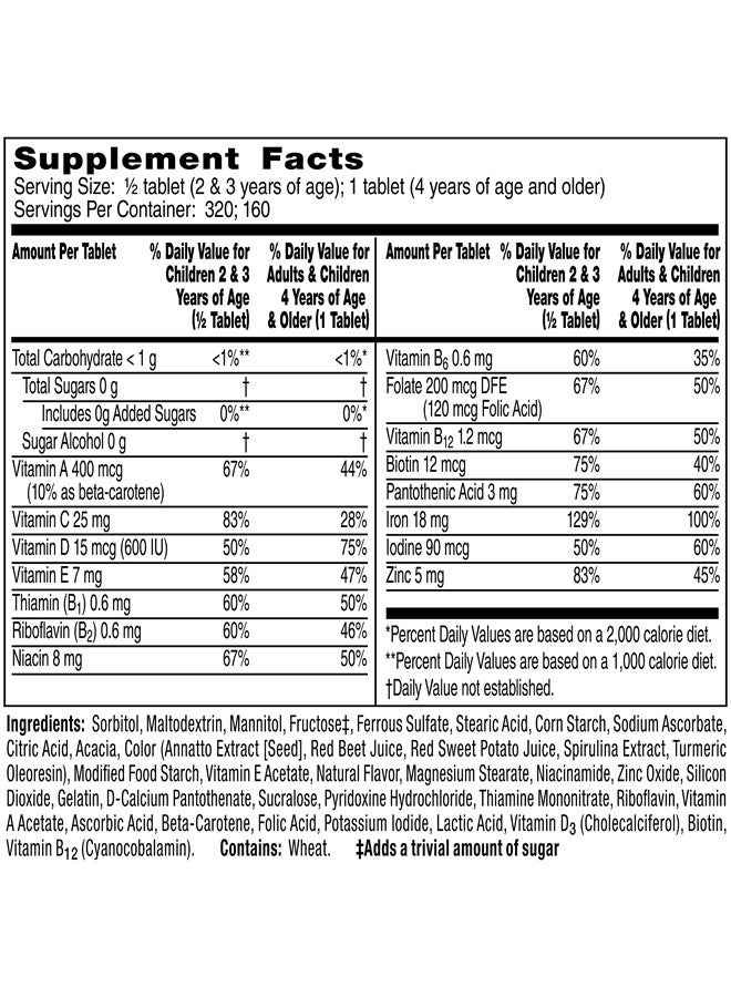 Flintstones Vitamins فيتامينات متعددة للأطفال مع حديد إضافي، 160 قرص قابل للمضغ - Image 2