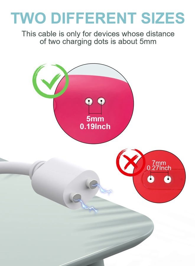 Bicmice 2.6Ft Magnetic USB DC Charger Cable Wireless Replacement Charging Cord-(5mm/0.2in) - Image 3