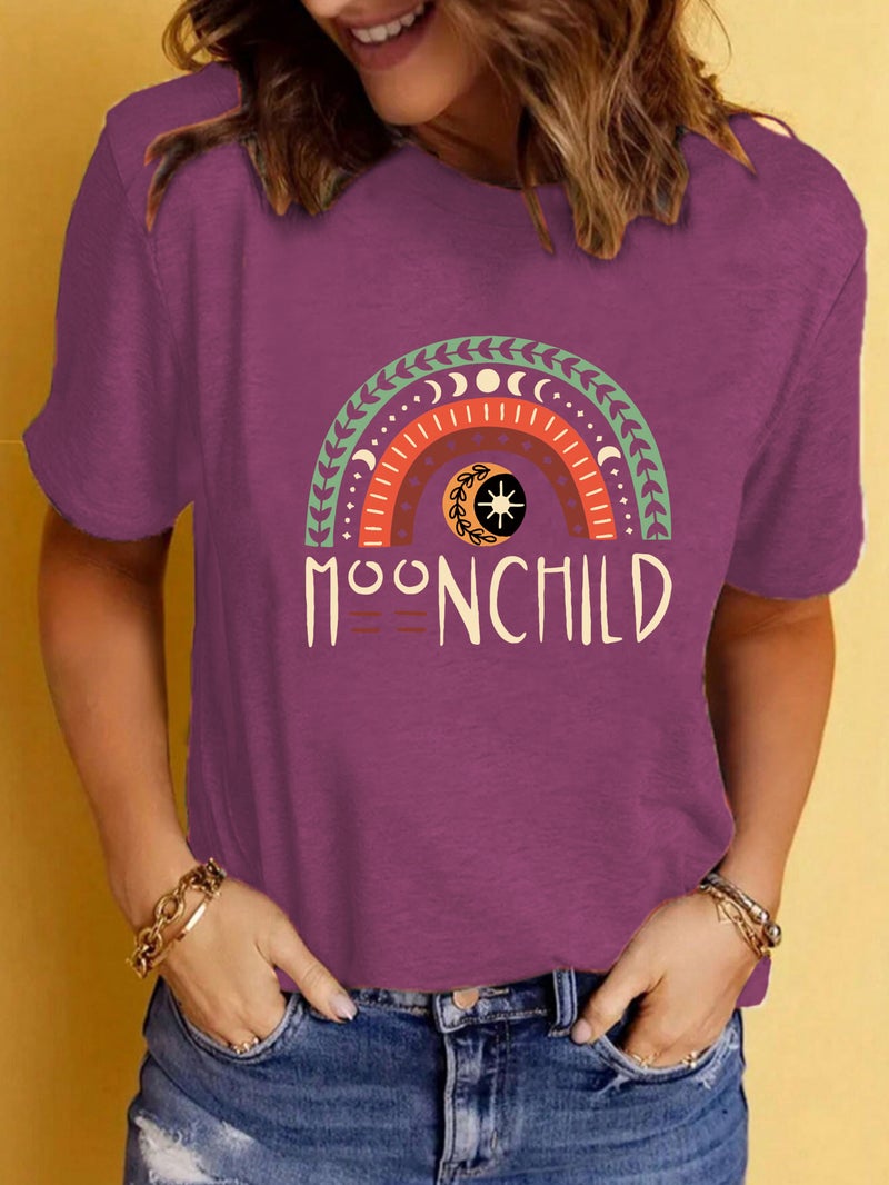 Summer Women'S Noonchild Pattern Printing Round Neck Short Sleeve T-Shirt Casual Fashion Explosion T-Shirt - Image 4