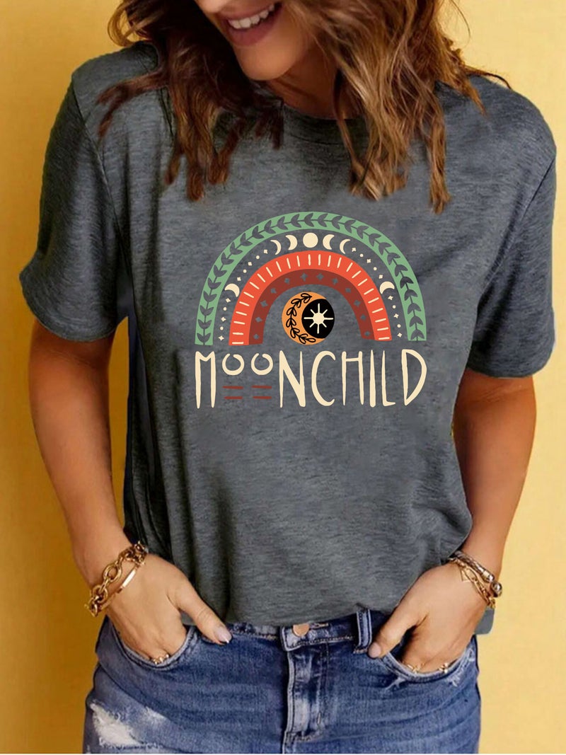 Summer Women'S Noonchild Pattern Printing Round Neck Short Sleeve T-Shirt Casual Fashion Explosion T-Shirt - Image 2