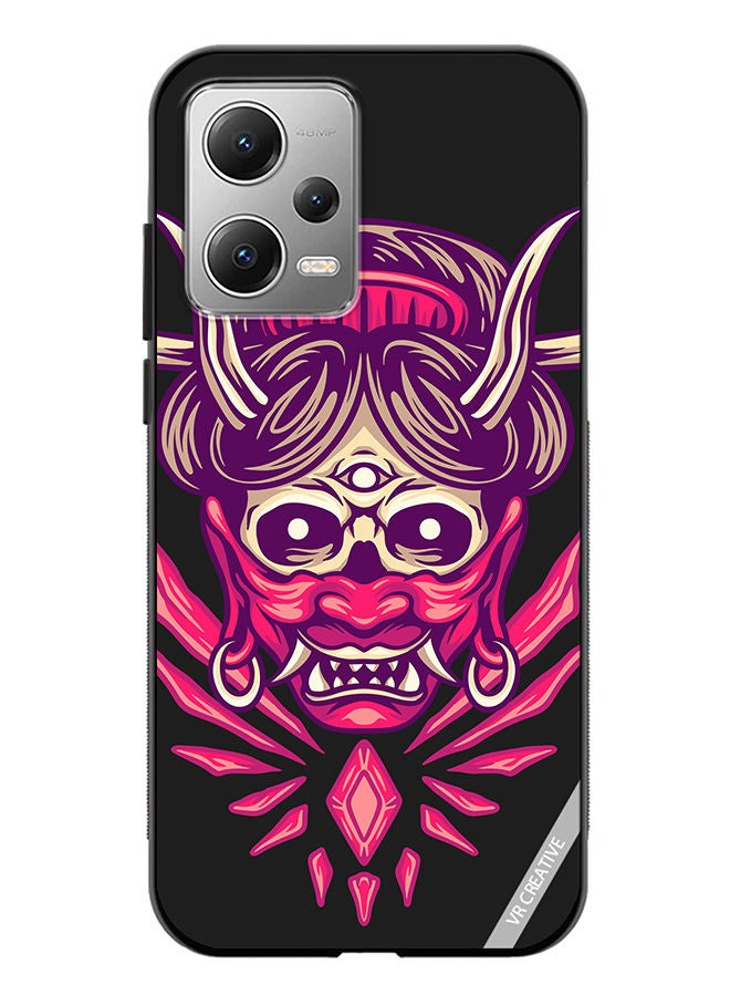 VR CREATIVE Protective Case Cover For Xiaomi Redmi Note 12 Oni Geisha Design Multicolour - Image 1